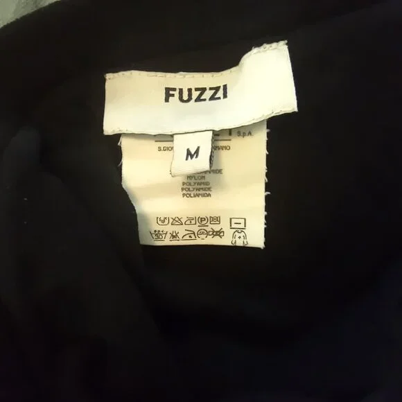 Fuzzi Pull-on Mesh Skirt Pleated Tiers Silver Accent Thread Stitching - MEDIUM - Picture 7 of 7